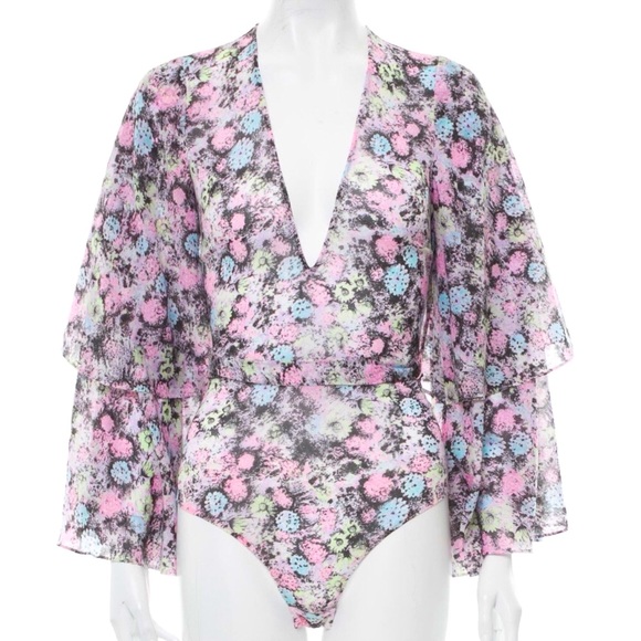 Agent Provocateur - Silk Floral “Marylou” Bodysuit -  Size 6 - Picture 2 of 16